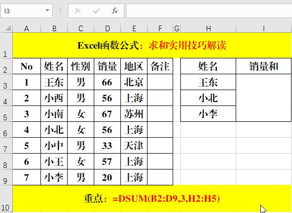 excel求和公式怎么使用（關(guān)于求和的4種函數(shù)公式介紹）(5)